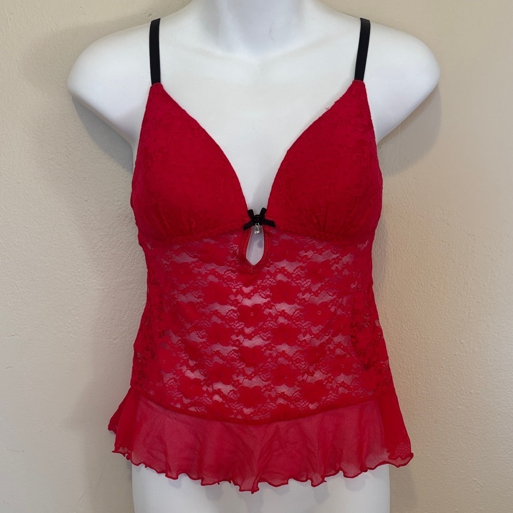 Apt. 9 Vibrant Red Lace Chemise